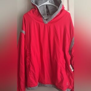 Women’s Free People Red and Gray Hooded Jacket! NWT